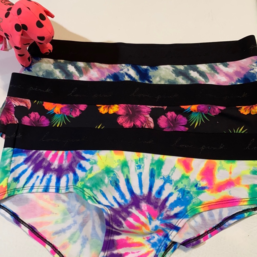 Bundle NWT VS Pink Logo Hipsters/BoyShorts X-L